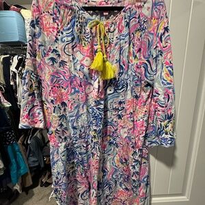 Lily Pulitzer Print romper with Tassels